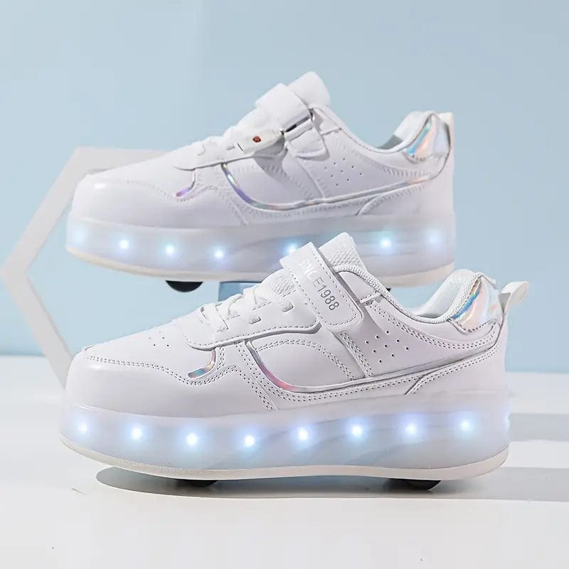 LED Light Sneakers with Retractable Wheels for Kids