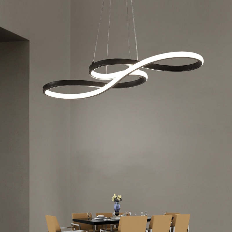 LED Musical Notes Pendant | Unique Design Lamp in Black, White, Gold