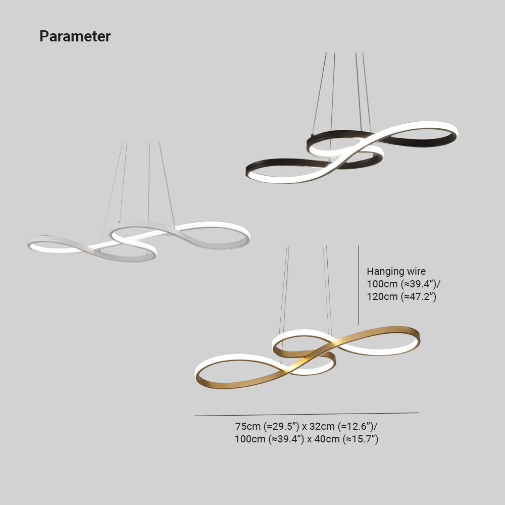 LED Musical Notes Pendant | Unique Design Lamp in Black, White, Gold