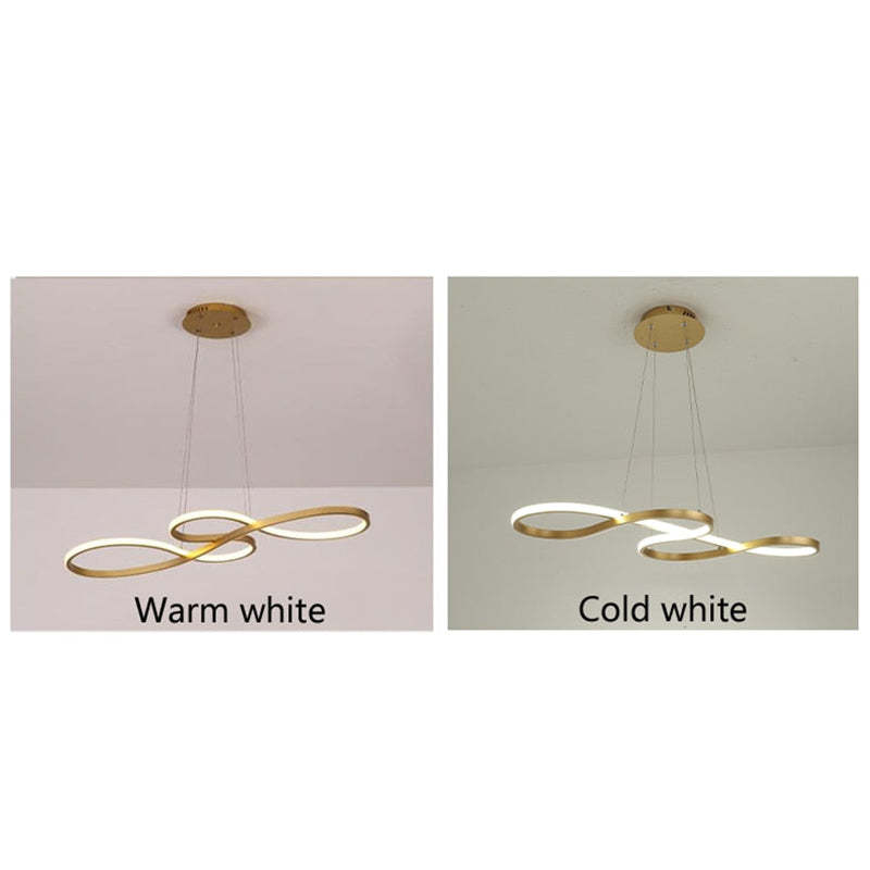 LED Musical Notes Pendant | Unique Design Lamp in Black, White, Gold