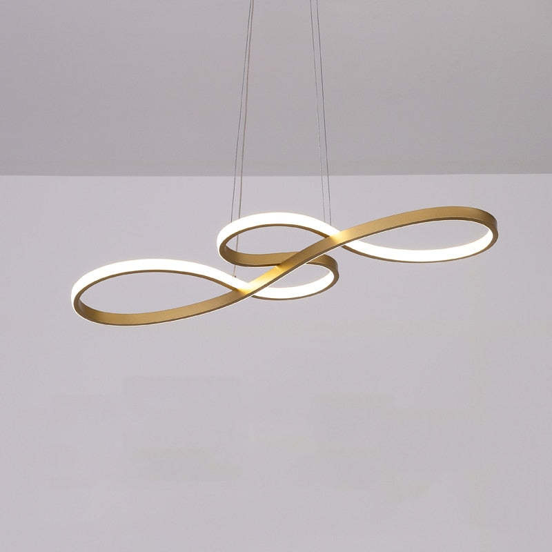LED Musical Notes Pendant | Unique Design Lamp in Black, White, Gold