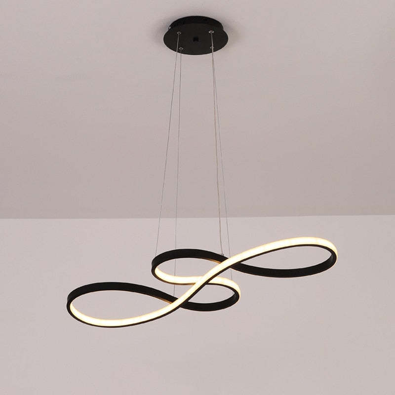LED Musical Notes Pendant | Unique Design Lamp in Black, White, Gold