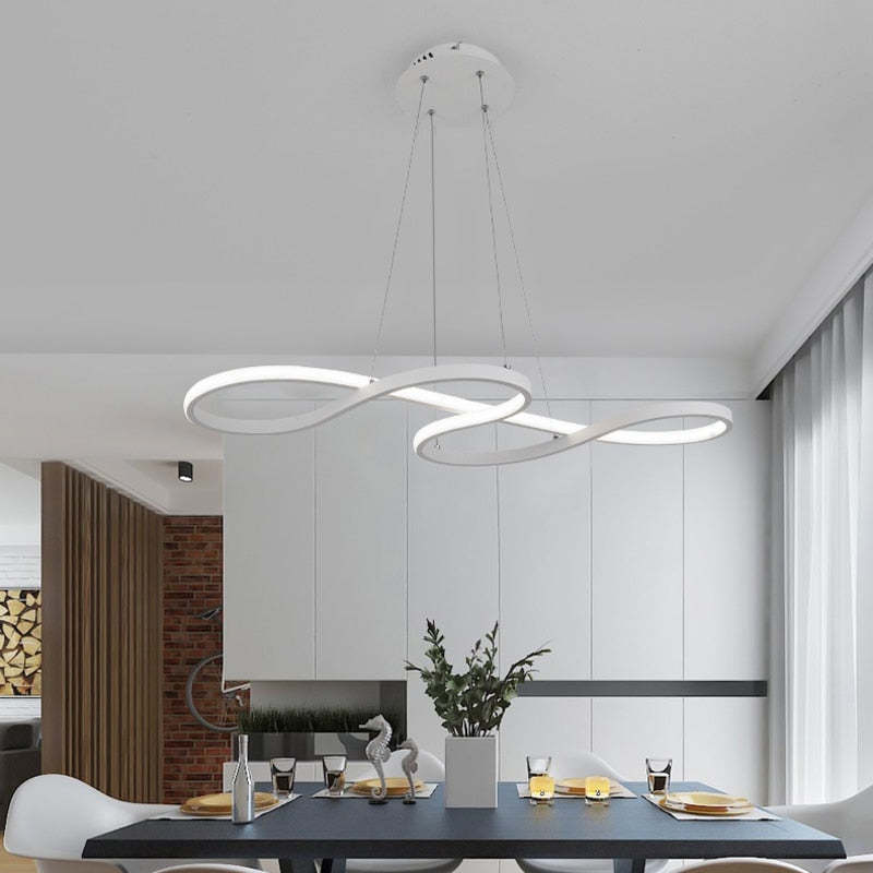 LED Musical Notes Pendant | Unique Design Lamp in Black, White, Gold