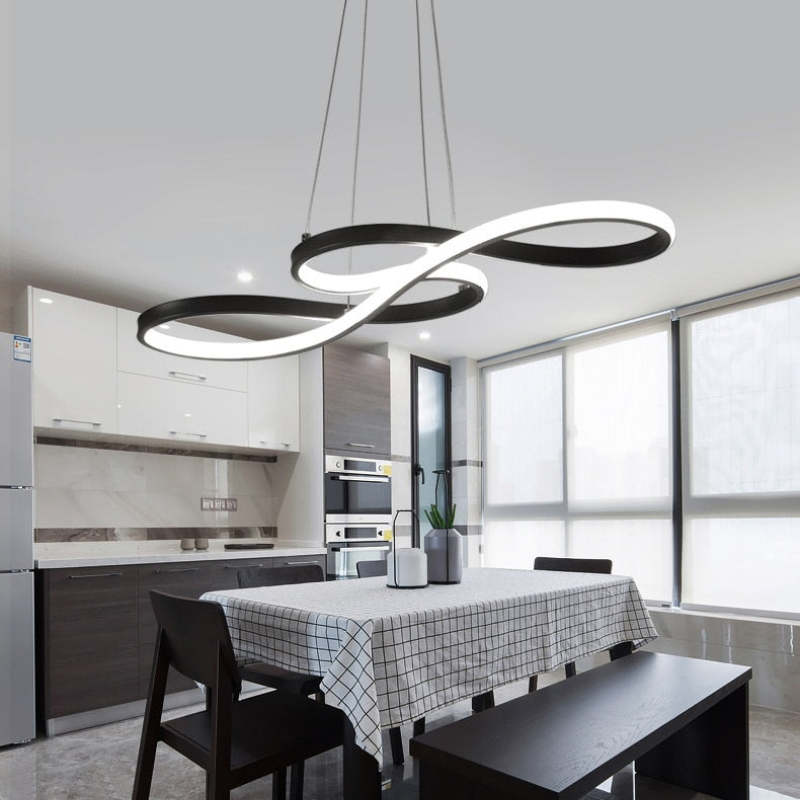 LED Musical Notes Pendant | Unique Design Lamp in Black, White, Gold