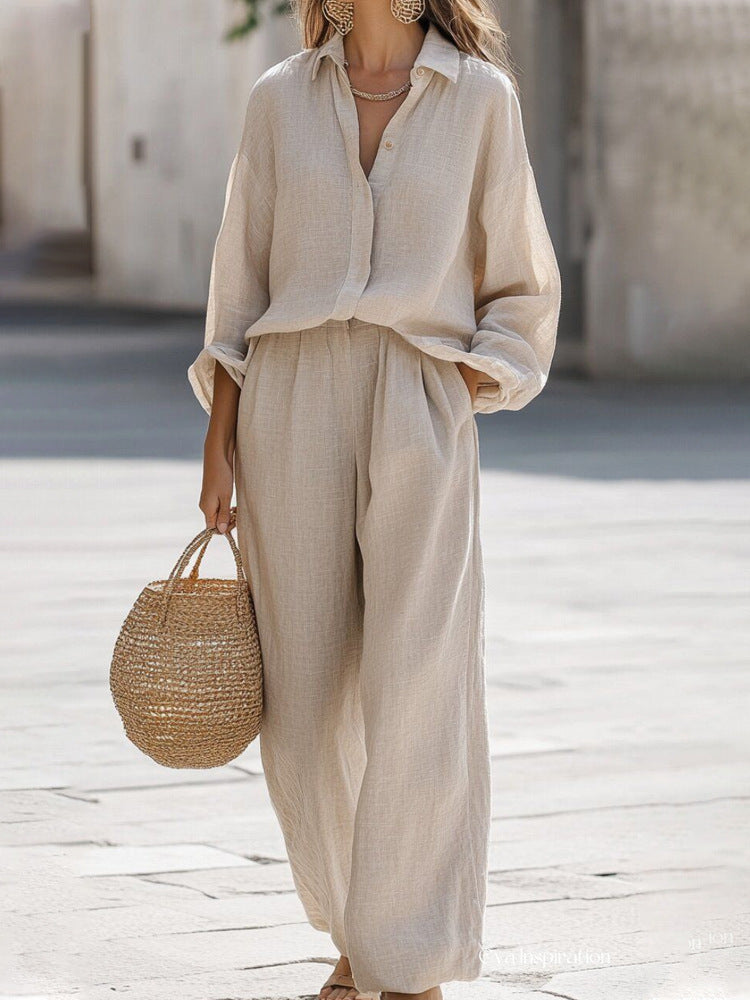 Light Linen Set for Women Closora