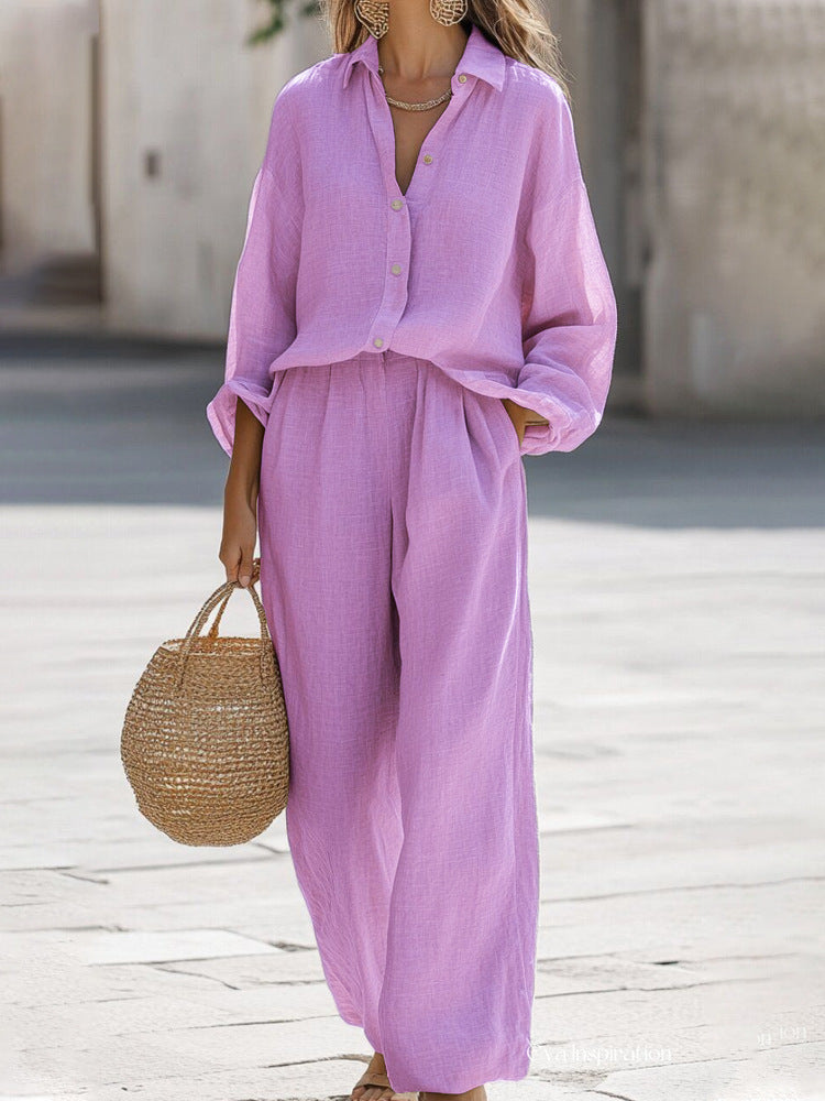 Light Linen Set for Women Closora