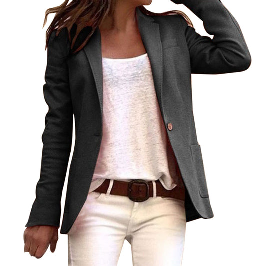 Lightweight Women's Blazer with Lapel Collar