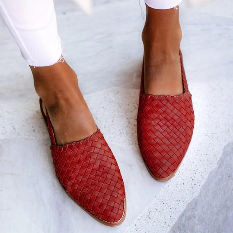 Lisa | Elegant Woven Mules for Women with Pointed Toe