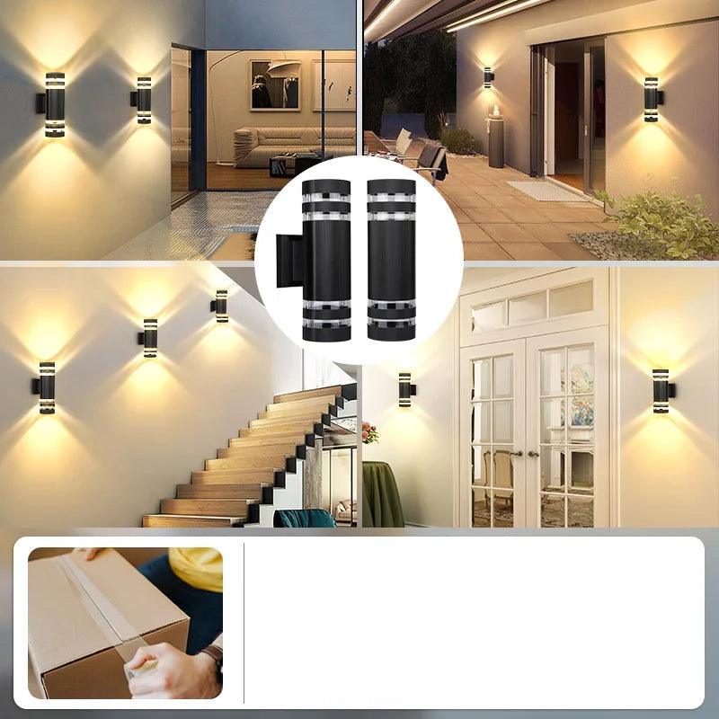 LumiBloc LED Outdoor Wall Light – Modern IP65 Up & Down Design with E27 Socket