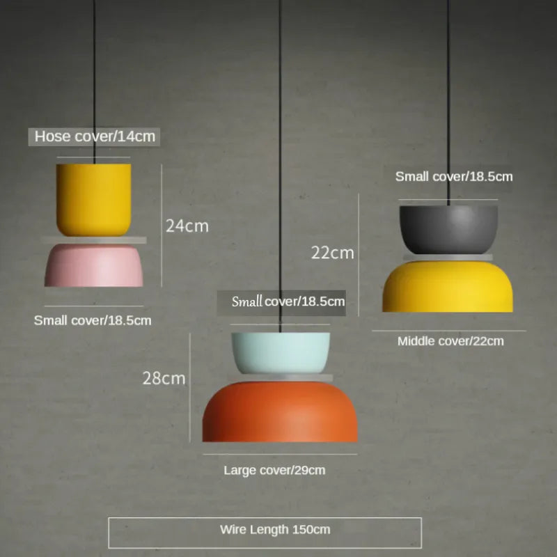 LuminaGlow - Modern Pendant Lamp in Scandinavian Macaron Style