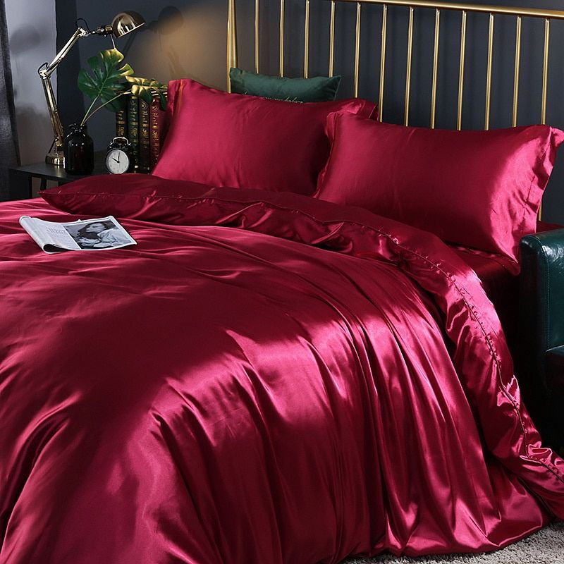 Luxury Satin-Silk Bedding Set 4-Piece