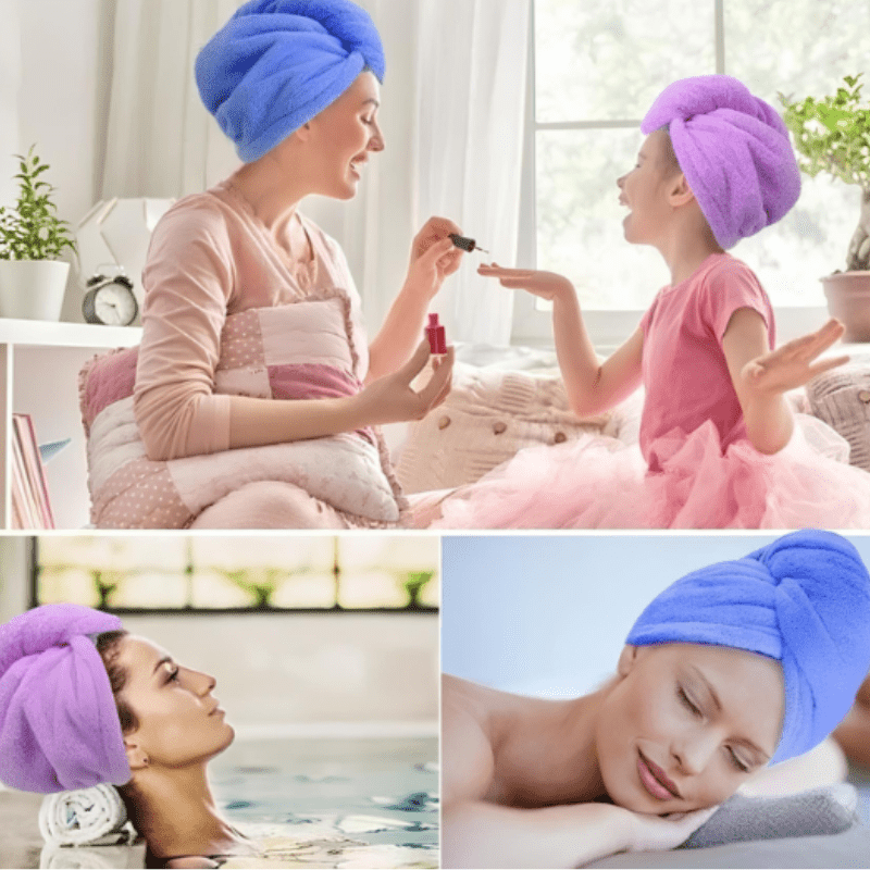 Magic Hair Drying Towel with Microfiber, Quick Drying, Convenient Closure, Soft and Lightweight – Ideal for Daily Use