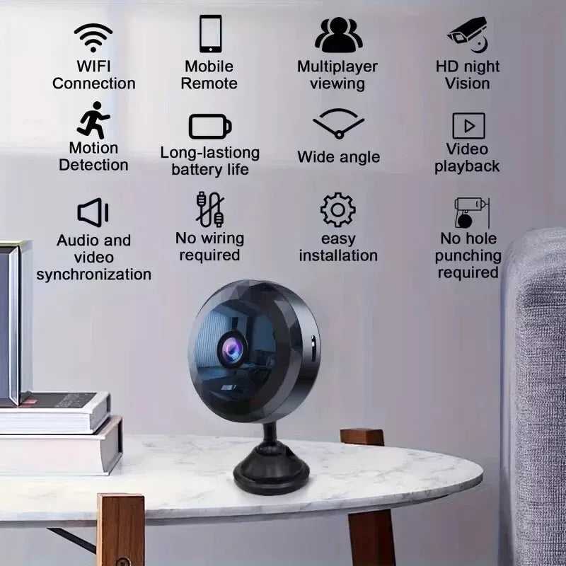 Magnetic Mini WiFi Surveillance Camera - 1080P HD | Night Vision and Motion Sensor