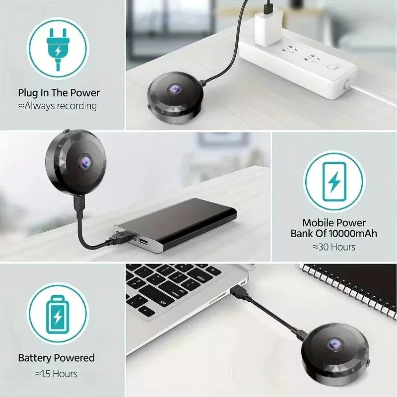 Magnetic Mini WiFi Surveillance Camera - 1080P HD | Night Vision and Motion Sensor