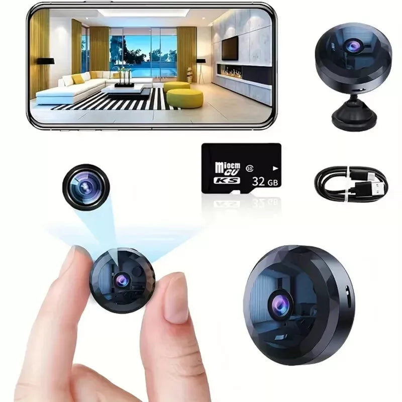 Magnetic Mini WiFi Surveillance Camera - 1080P HD | Night Vision and Motion Sensor
