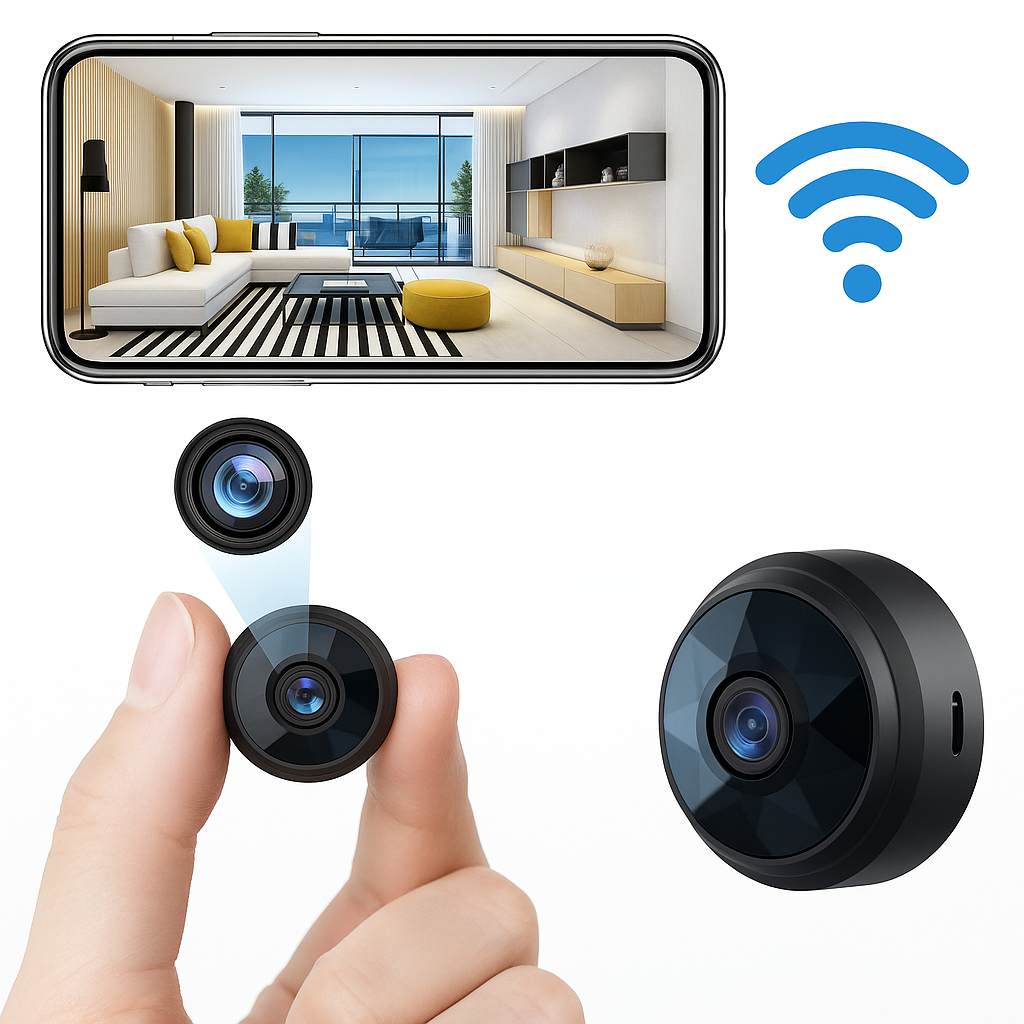 Magnetic Mini WiFi Surveillance Camera - 1080P HD | Night Vision and Motion Sensor