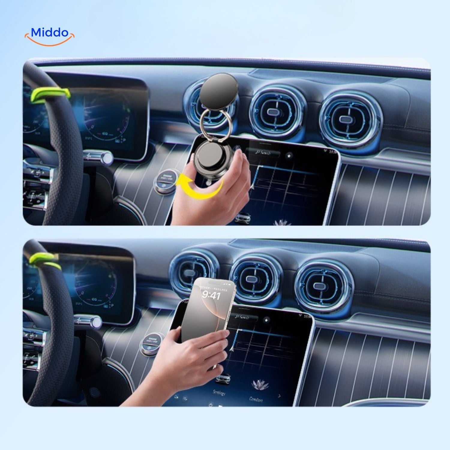Magnevo™ Phone Holder | 360° Rotatable, MagSafe and Compact