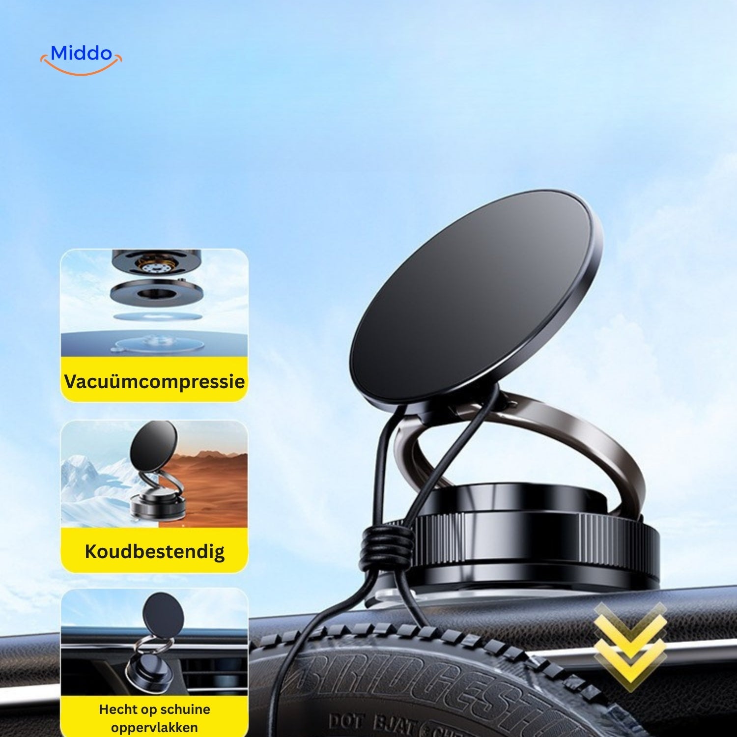 Magnevo™ Phone Holder | 360° Rotatable, MagSafe and Compact