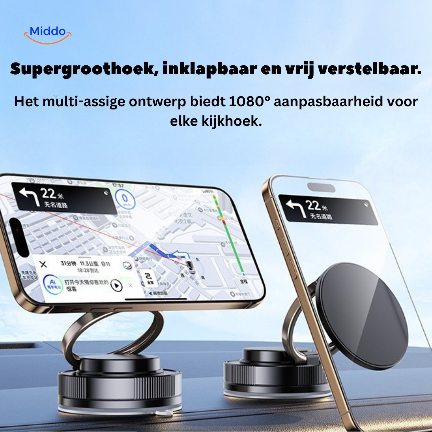 Magnevo™ Phone Holder | 360° Rotatable, MagSafe and Compact