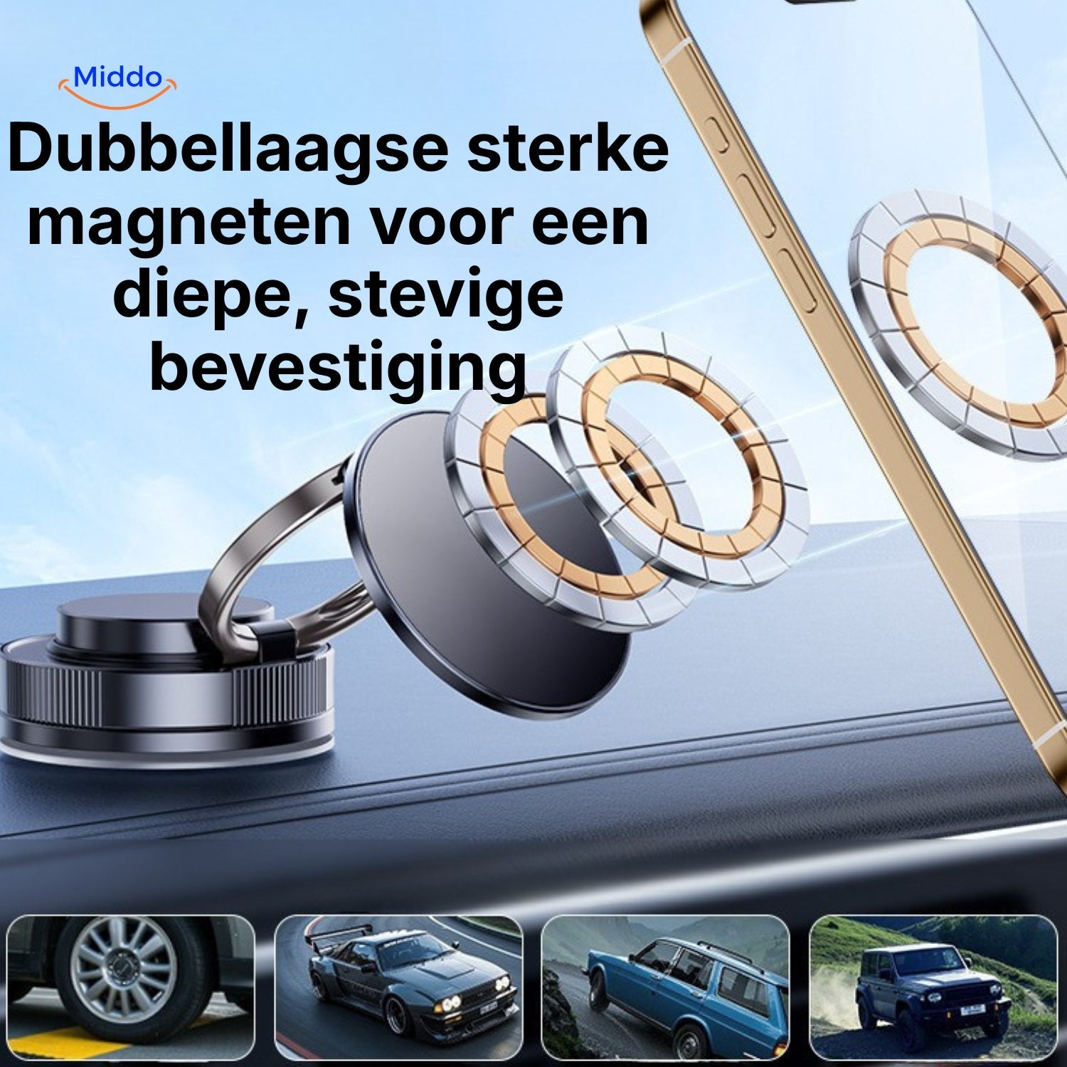 Magnevo™ Phone Holder | 360° Rotatable, MagSafe and Compact
