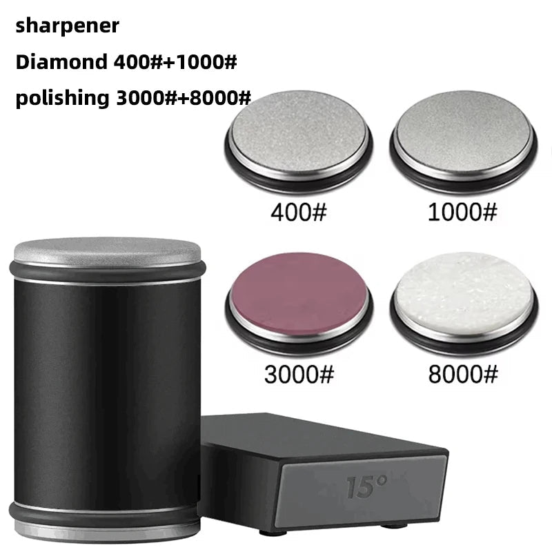 Manual Rolling Knife Sharpener - Precision Dual-Angle Kitchen Edge Tool