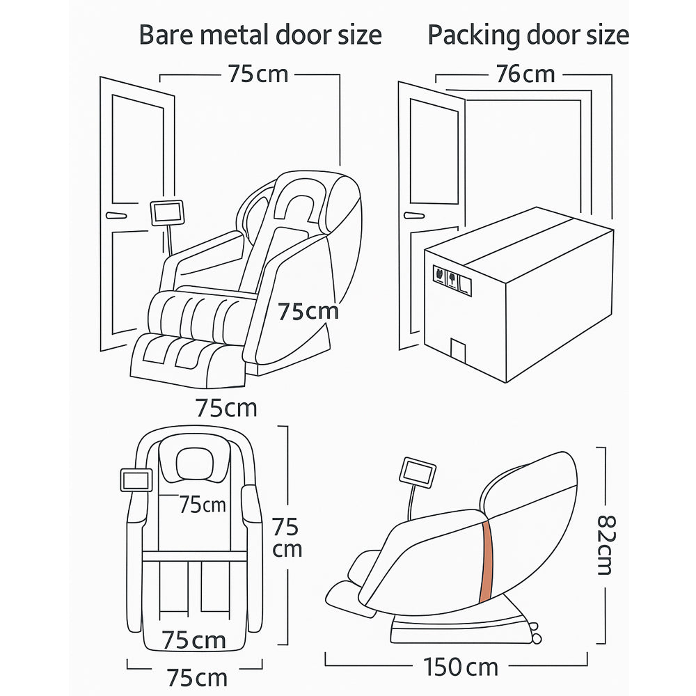 Massage Chair 8D - Zero Gravity and Heat Therapy - Model S9