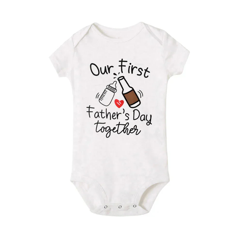 Matching First Father's Day Dad and Baby Outfits