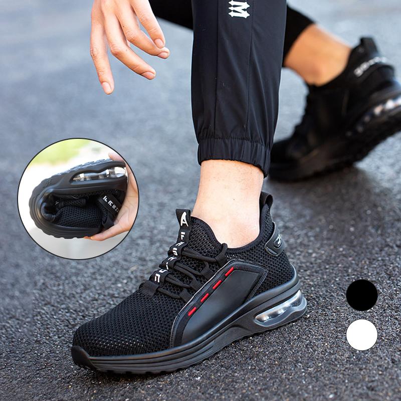 Men's Breathable Safety Shoes with Steel Toe and Sole