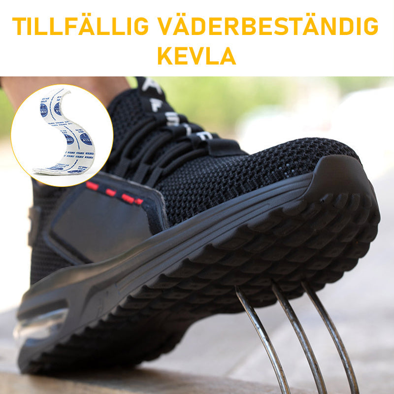 Men's Breathable Safety Shoes with Steel Toe and Sole
