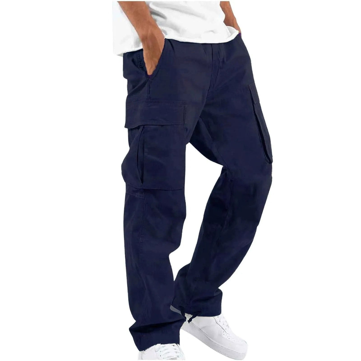 Men's Casual Drawstring Cargo Trousers