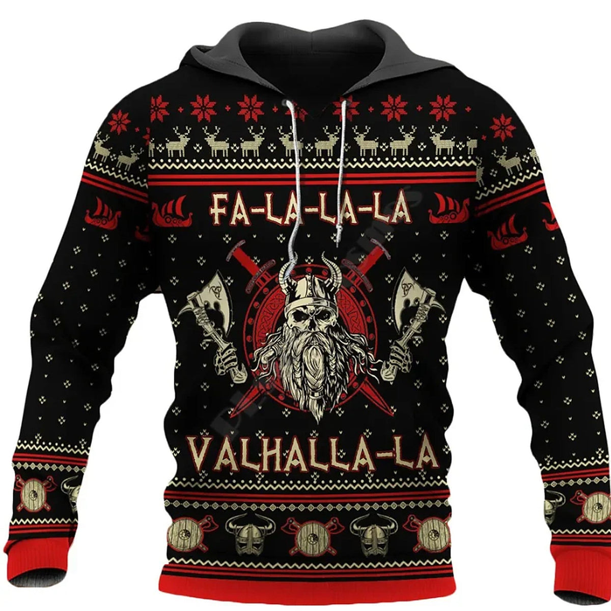 Men's Christmas Sweater - Viking Design as Sweater, Hoodie or Zip Hoodie