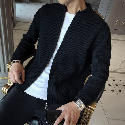 Men's Classic Ribbed Zip Cardigan