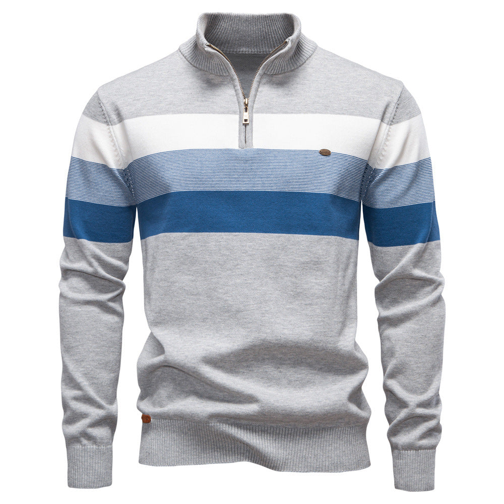 Men's Colorblock Half-Zip Pullover Sweater