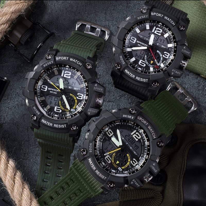 Men's Durable Outdoor Sport Dual Display Watch