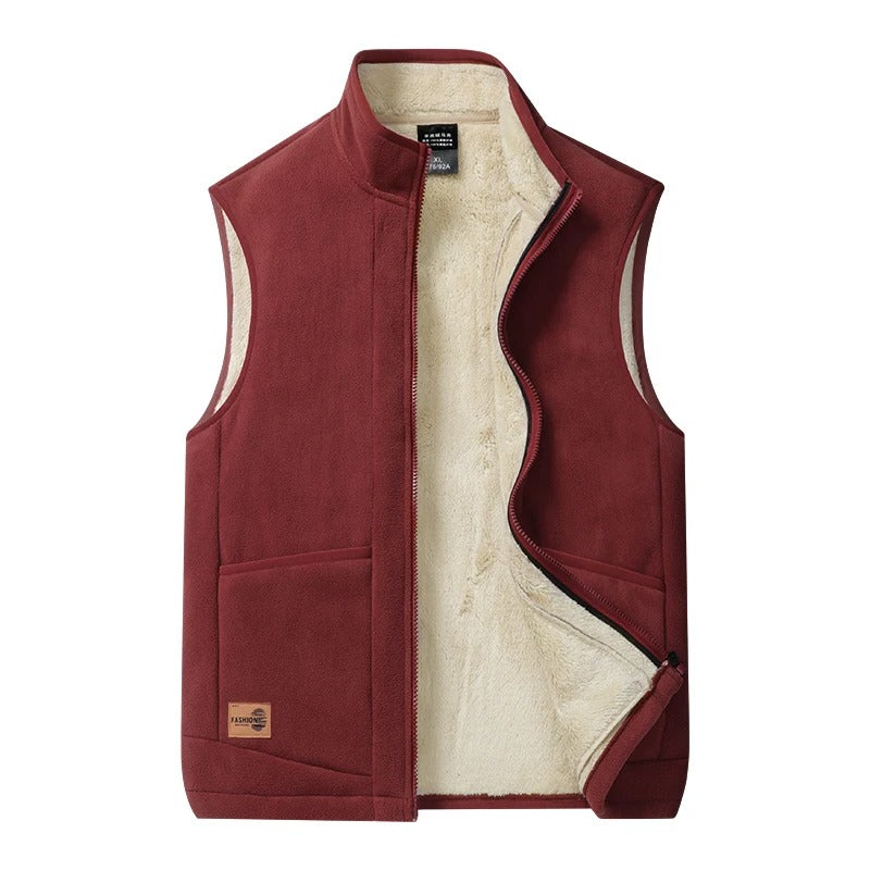 Men's Insulated Winter Vest in Gray and Navy Blue