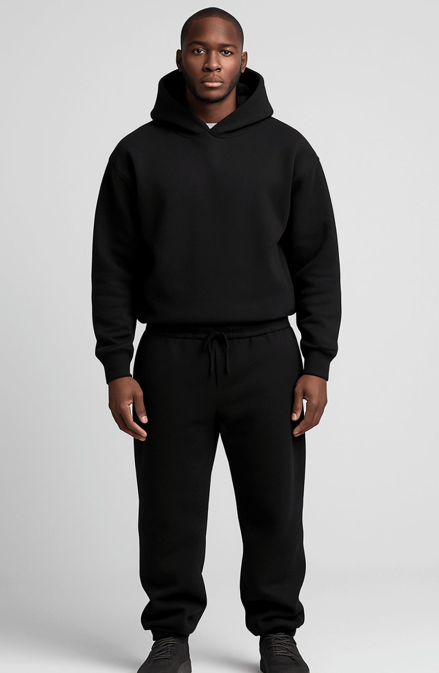 Men's Oversized Fleece Hoodie and Jogger Tracksuit Set
