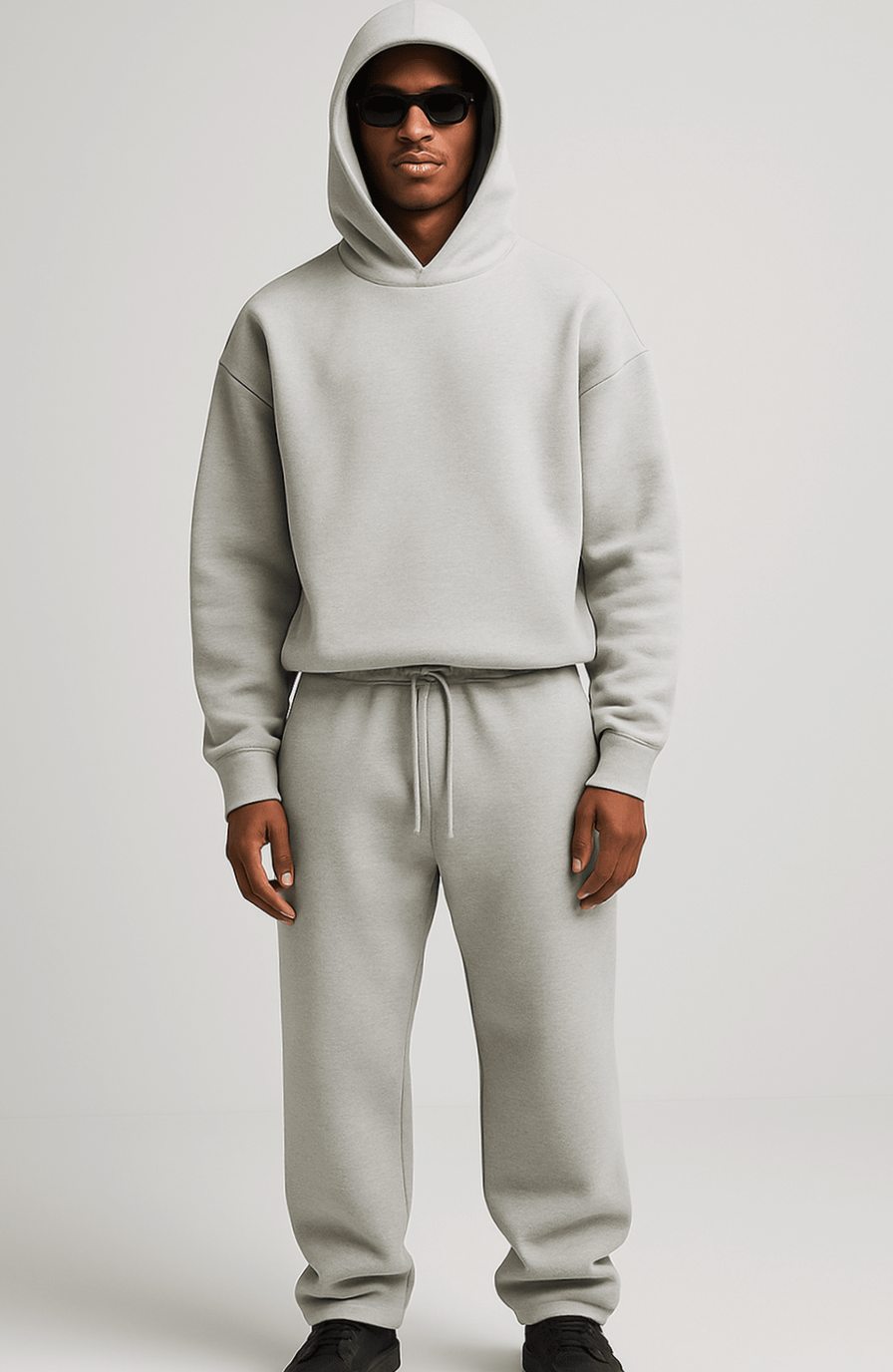 Men's Oversized Fleece Hoodie and Jogger Tracksuit Set