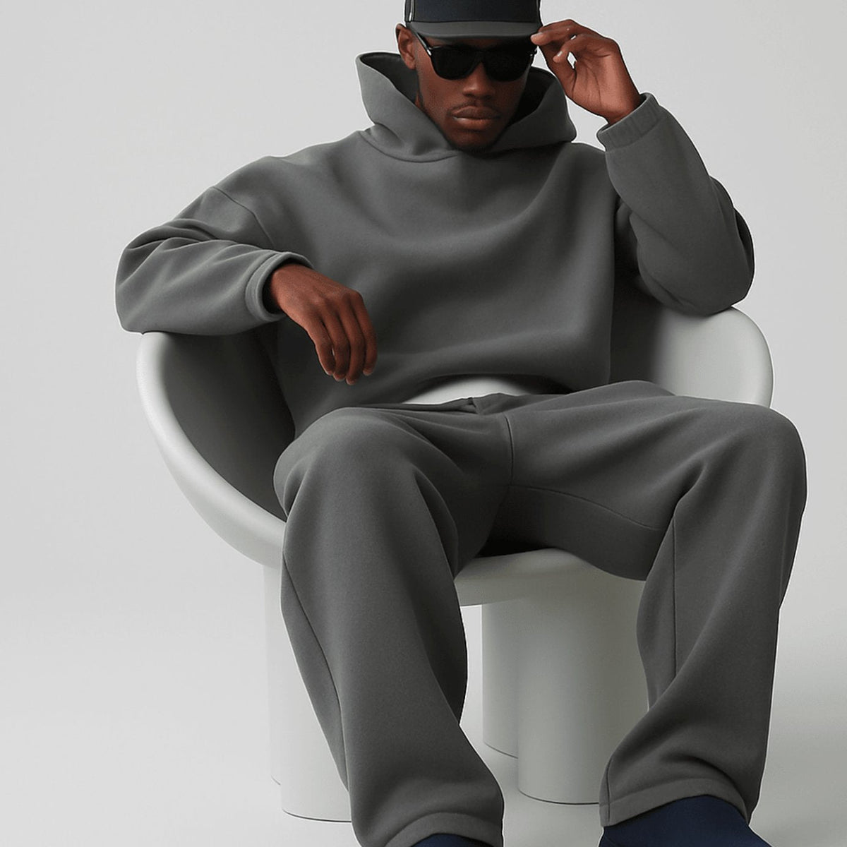 Men's Oversized Fleece Hoodie and Jogger Tracksuit Set