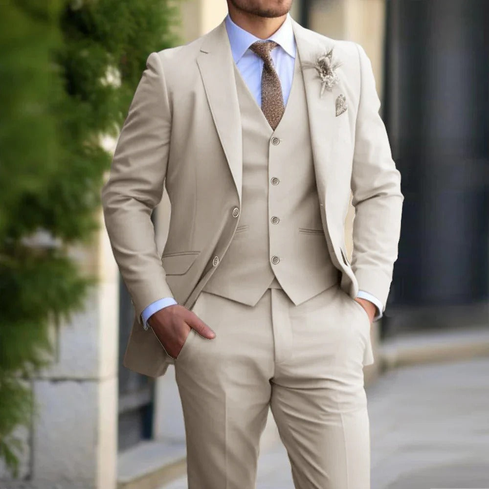 Men's Slim Fit 3-Piece Formal Suit Set
