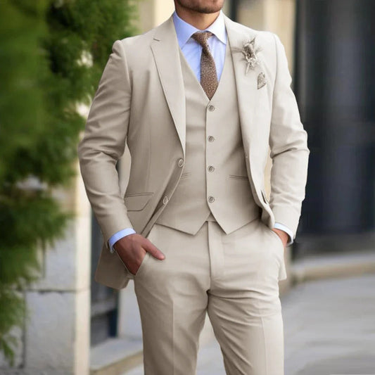 Men's Slim Fit 3-Piece Formal Suit Set