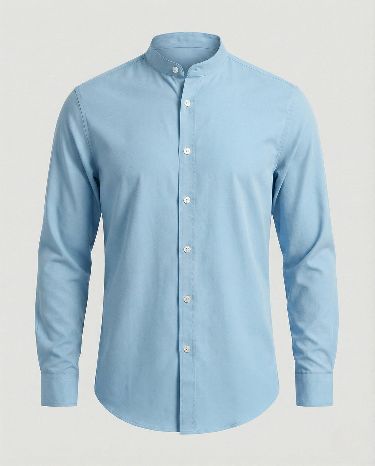 Men's Slim Fit Stand-Up Collar Shirt
