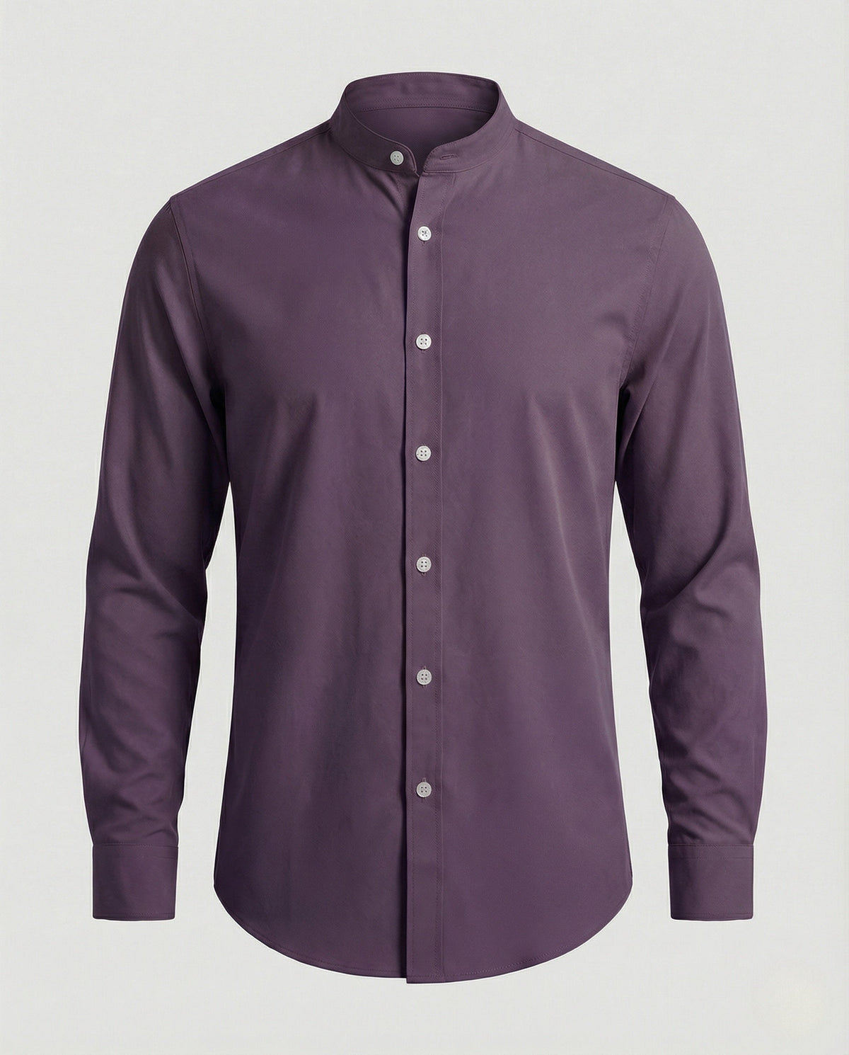 Men's Slim Fit Stand-Up Collar Shirt