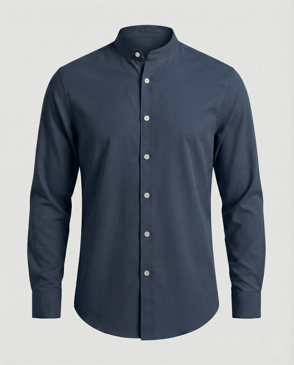 Men's Slim Fit Stand-Up Collar Shirt