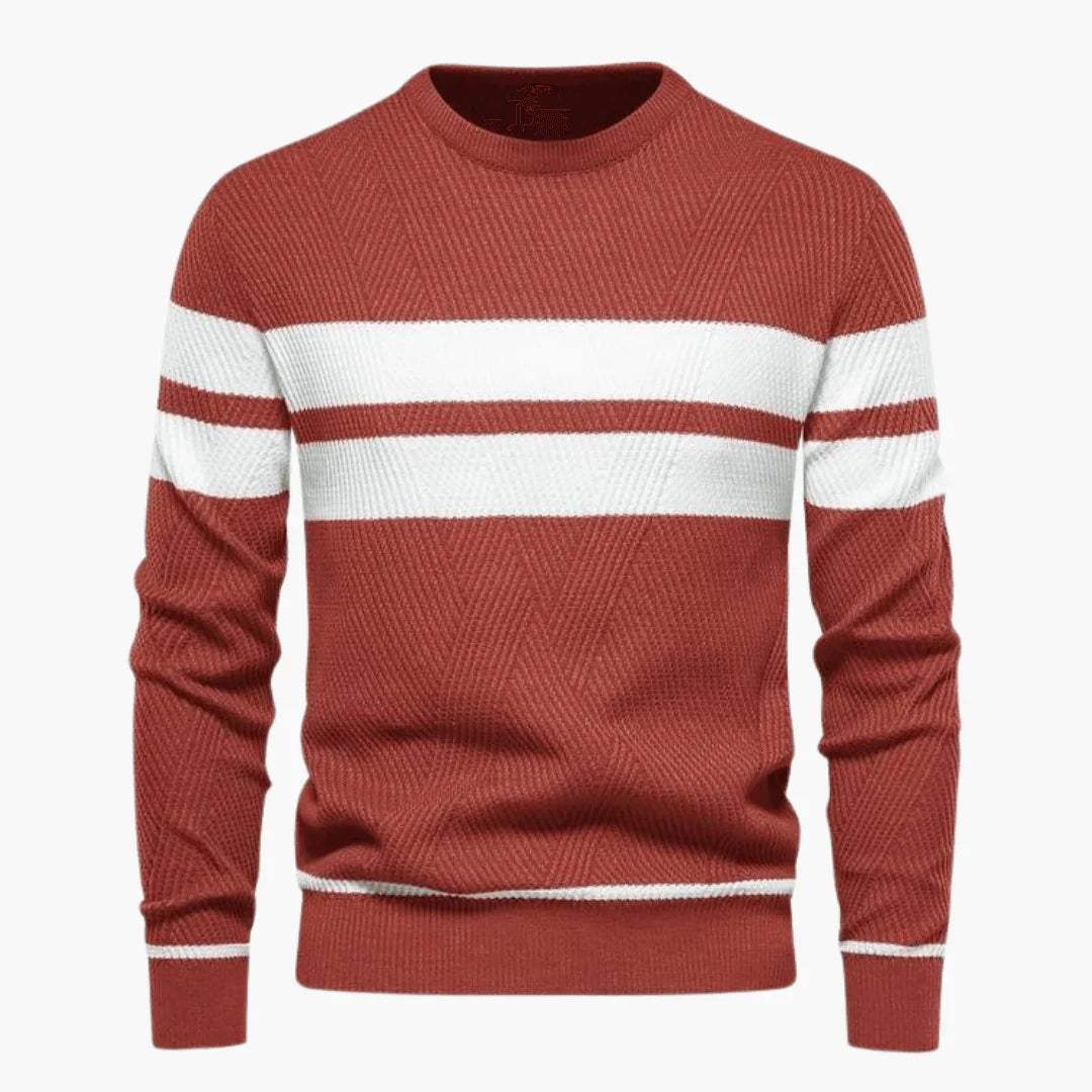 Men's Striped Sweater - Warm, Comfortable & Stylish for Winter