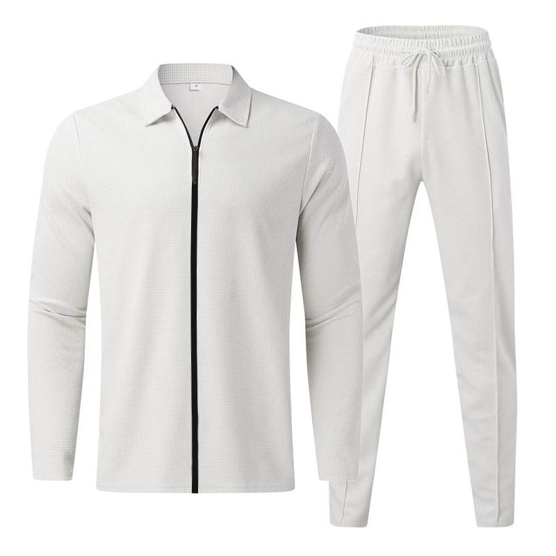 Men's Tracksuit with Modern Zipper and Elastic Waistband Closora