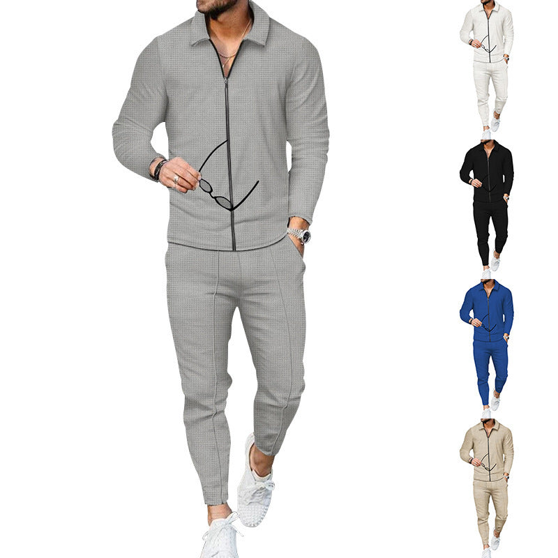 Men's Tracksuit with Modern Zipper and Elastic Waistband Closora