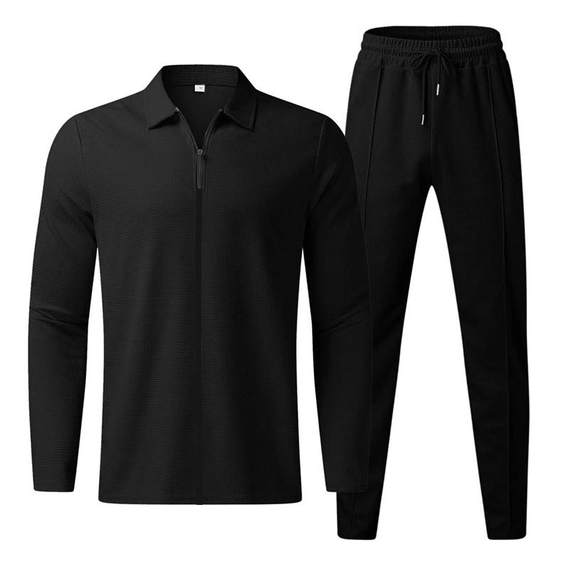 Men's Tracksuit with Modern Zipper and Elastic Waistband Closora