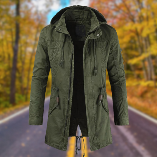 Men's Urban Utility Hooded Jacket in Durable Fabric