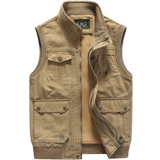 Men's Vintage Outdoor Vest with Practical Pockets