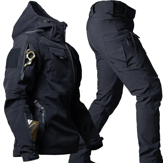Men's Waterproof Outdoor Set with Jacket and Trousers